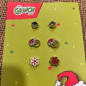 NWT The Grinch trio earrings set